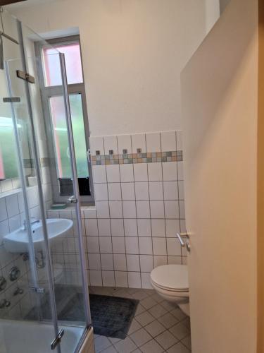 Koupelna v ubytování Ferien Monteur Wohnung möbl. Appartement zentral