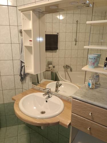 Koupelna v ubytování Eva apartman