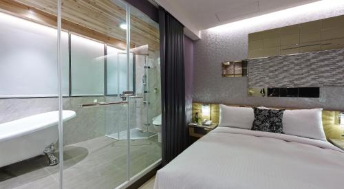 Koupelna v ubytování Beauty Hotels Taipei - HOTEL BSTAY Self Check In