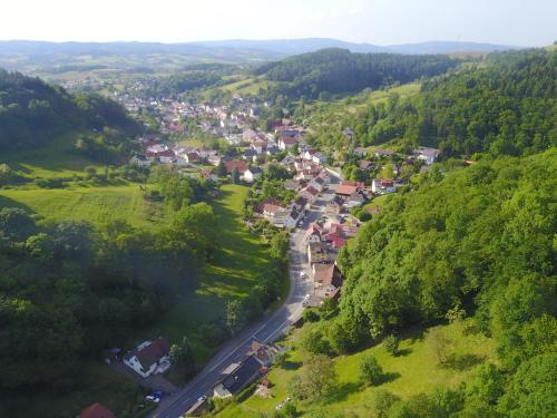 Ett flygfoto av Monteurwohnung Zur Mühle