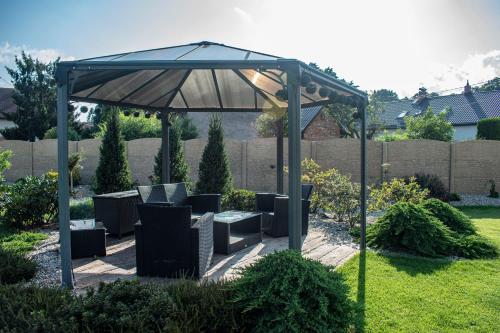 Un jardín fuera de Hostinec a penzion U sv. Mikuláše