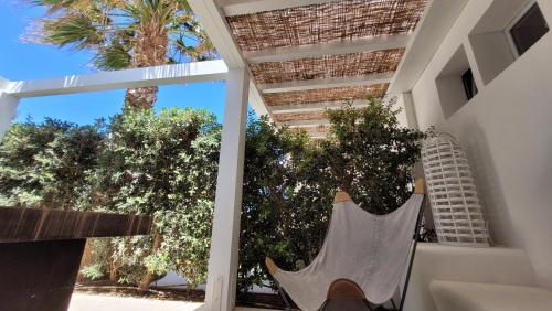 a view from the outside of a house with a window at Casa Mirella in Favignana
