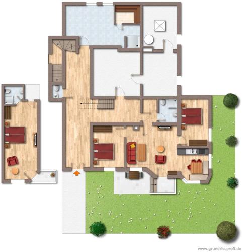 a floor plan of a house at Ferienhof Almfrieden in Balderschwang