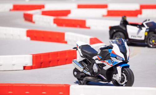 a model of a motorcycle in a lego display at Taoyuan Yuehua Hotel & Golf Club in Longtan