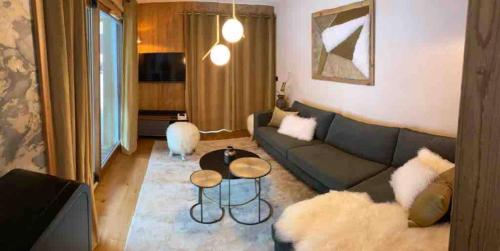 Кът за сядане в Brand New, Lux, apartment In le Praz Courchevel