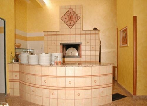 Ett badrum på Hotel Ristorante Cordial