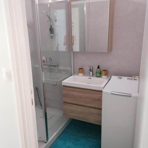 Kúpeľňa v ubytovaní Appartement en résidence bord de mer