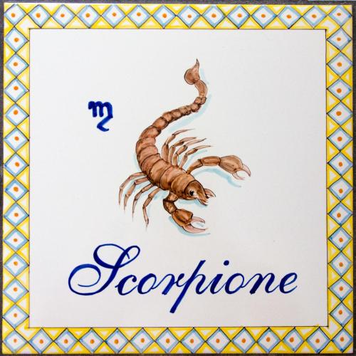 a picture of a scorpion on a white card at Riviera B&B Rooms in Maiori