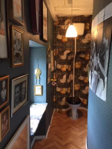 a room with a hallway with a bathroom with a toilet at Villa Grimm in Sainte-Marie-aux-Mines