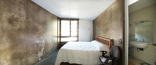 a bedroom with a bed and a sink in it at Apartment in Chamonix in Chamonix-Mont-Blanc