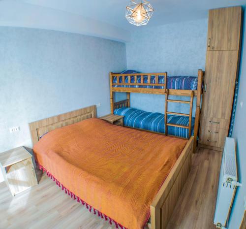 a bedroom with two bunk beds in a room at Cozy Apartment in Bakuriani in Bakuriani