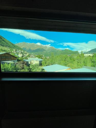 a view from the window of a train at Hotel Elite House in Mestia