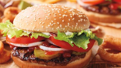 a hamburger with lettuce tomato and cheese and some fries at JR-East Hotel Mets Tsudanuma in Narashino