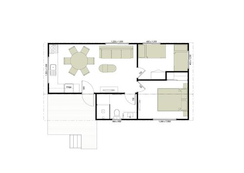 a floor plan of a house at Alivio Tourist Park Canberra in Canberra