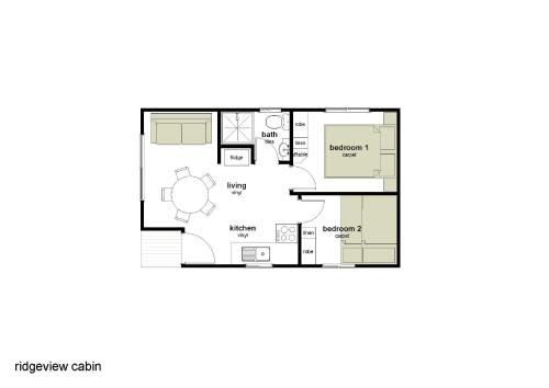 a floor plan of a house at Alivio Tourist Park Canberra in Canberra