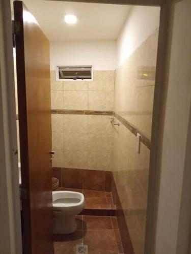 een badkamer met een toilet en een wastafel bij DEPARTAMENTO 2 DOR ZONA PARQUE CON JACUZZi in Paraná