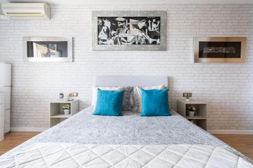 Säng eller sängar i ett rum på Apartamento Levante en Chinchilla con vistas