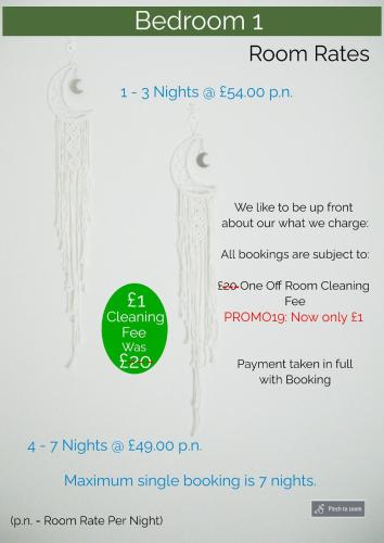 a screenshot of the room rates page of the room rate app at Victorian Terrace Old Stoke - With Self Check In and Free Parking - Rooms at ipswichdigs in Ipswich
