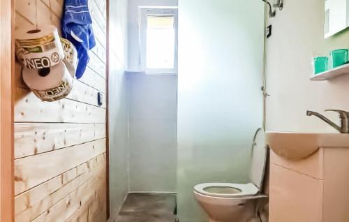 a bathroom with a toilet and a sink at 2 Bedroom Beautiful Home In Gizycko in Giżycko