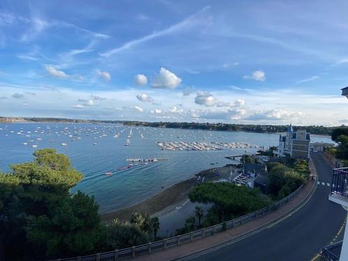 a view of a river with boats in the water at Rosa*Studio *Belle Vue Mer*Dinard* in Dinard
