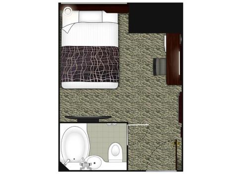a floor plan of a bathroom with a toilet at APA Hotel Kyoto Gion Excellent in Kyoto