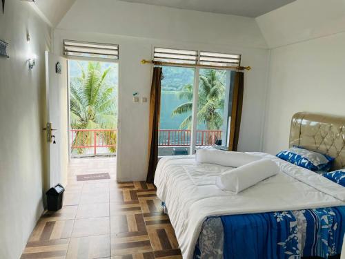 Katil atau katil-katil dalam bilik di Vandu's View Guest house & Restaurant
