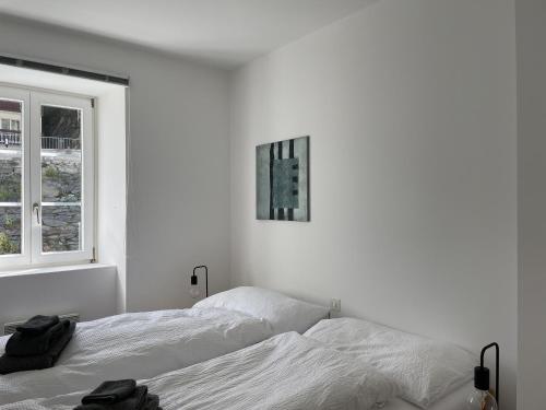 Postel nebo postele na pokoji v ubytování Terra - Haus auf dem Sand