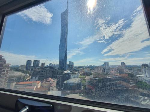 Vue générale sur Kuala Lumpur ou vue de la ville depuis l'appartement