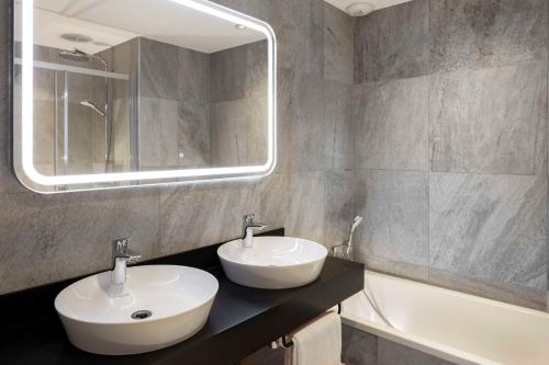 Koupelna v ubytování HIGALIK HOTEL