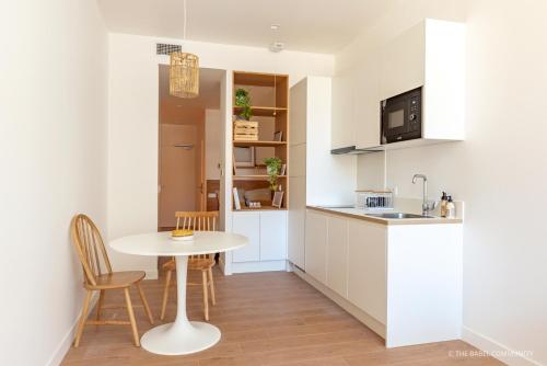 Kuchyňa alebo kuchynka v ubytovaní Appartements