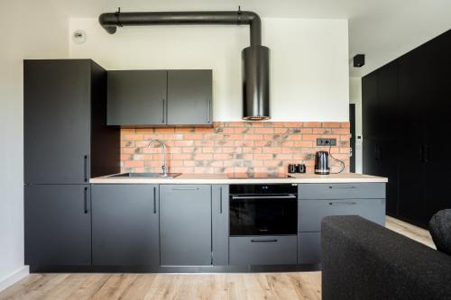 Η κουζίνα ή μικρή κουζίνα στο Grand Lux apartment Grodzienska Near to theOldTown