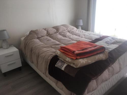 Кровать или кровати в номере Los Quenes River Lodge