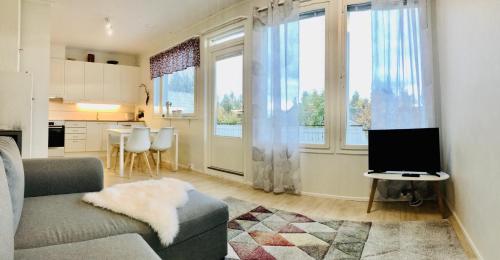 Istumisnurk majutusasutuses Townhouse - 1bdr-Sauna-Fireplace - close to Santa Claus Village