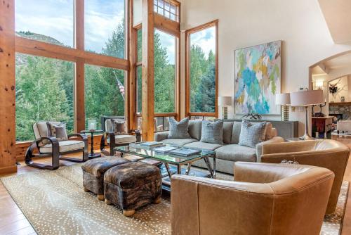 a living room filled with furniture and a large window at 358 Cresta Road in Edwards