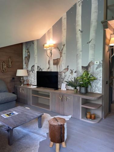 Μια τηλεόραση ή/και κέντρο ψυχαγωγίας στο Residence Cour Maison