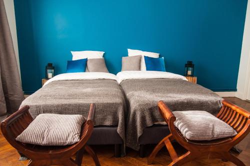 Cama o camas de una habitación en Félix dOrt