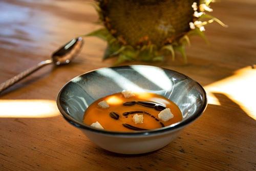 a bowl of food sitting on top of a table at ThälerHäusle in Furtwangen