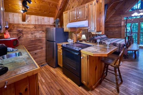 Η κουζίνα ή μικρή κουζίνα στο Gatlinburg Adventure Cabins