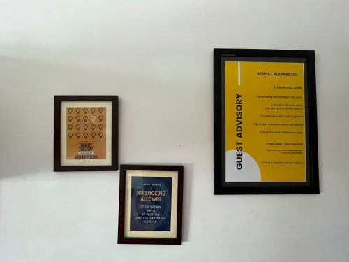 Certificado, premio, señal o documento que está expuesto en Mellow Fellow Hostel