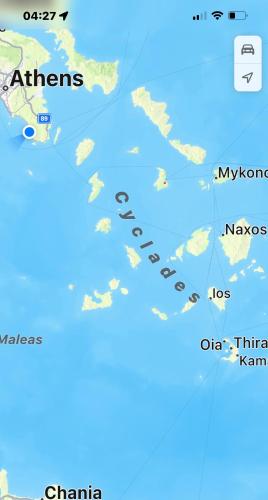 a map of athens and thereek mainland at Thedreamlifehouse in Anavissos