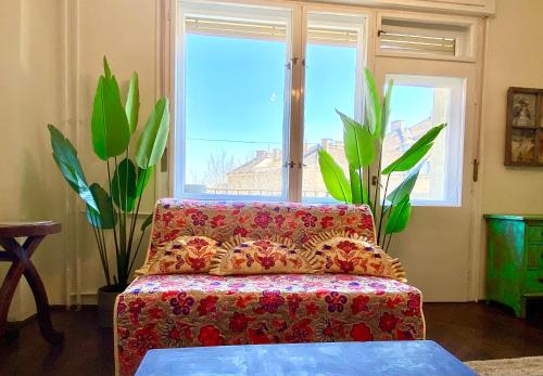 Posteľ alebo postele v izbe v ubytovaní Lovely cosy Art flat