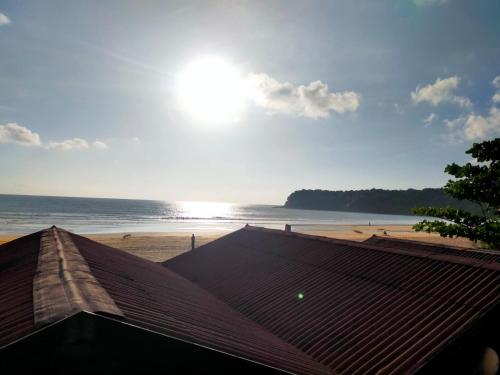 a view of the beach from the roof of a house at Agonda Paradise in Agonda