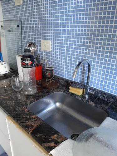 Dapur atau dapur kecil di Hermoso depto monoambiente