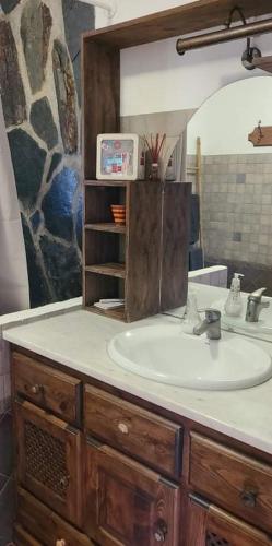 a bathroom with a sink and a counter top at Quinta da Belavista in Reguengos de Monsaraz