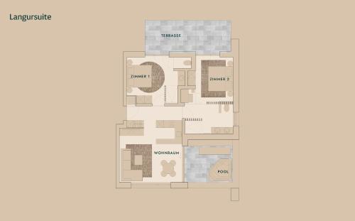 a floor plan of the villa margarita at 4Monkeys Apartments in Balderschwang