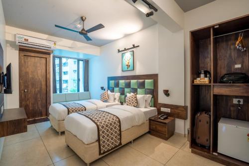 Un pat sau paturi într-o cameră la HOTEL EL CLASSICO