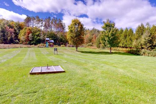 a trap in the middle of a grass field at Lincoln Escape in Lincoln