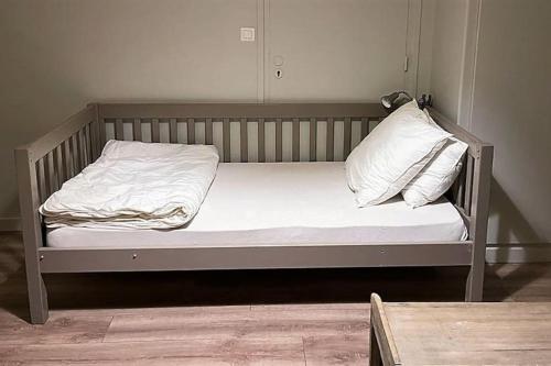 Säng eller sängar i ett rum på Le Touquet quartier Atlantique T4 vue mer