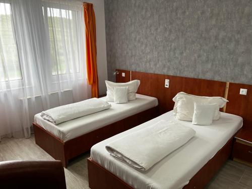Postel nebo postele na pokoji v ubytování Silver Hotel
