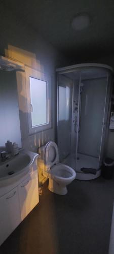 Koupelna v ubytování Hiška Cabana